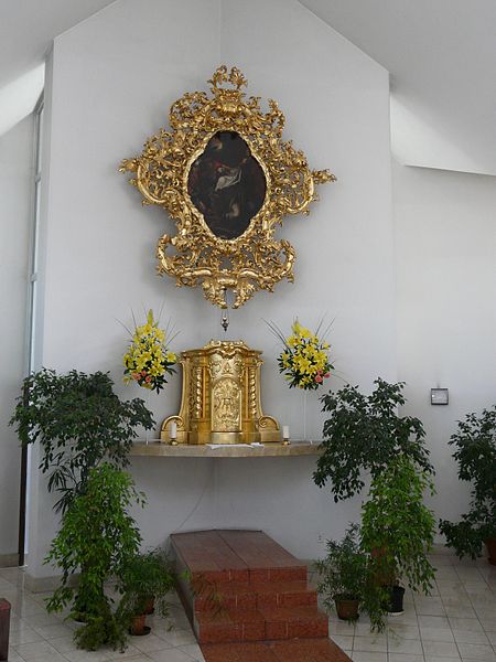 Tabernacle with stone kneeler